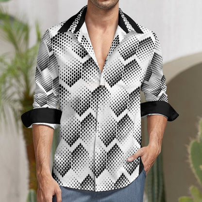 Men's Long Sleeve Shirt with Pocket LS (All-Over Printing)
