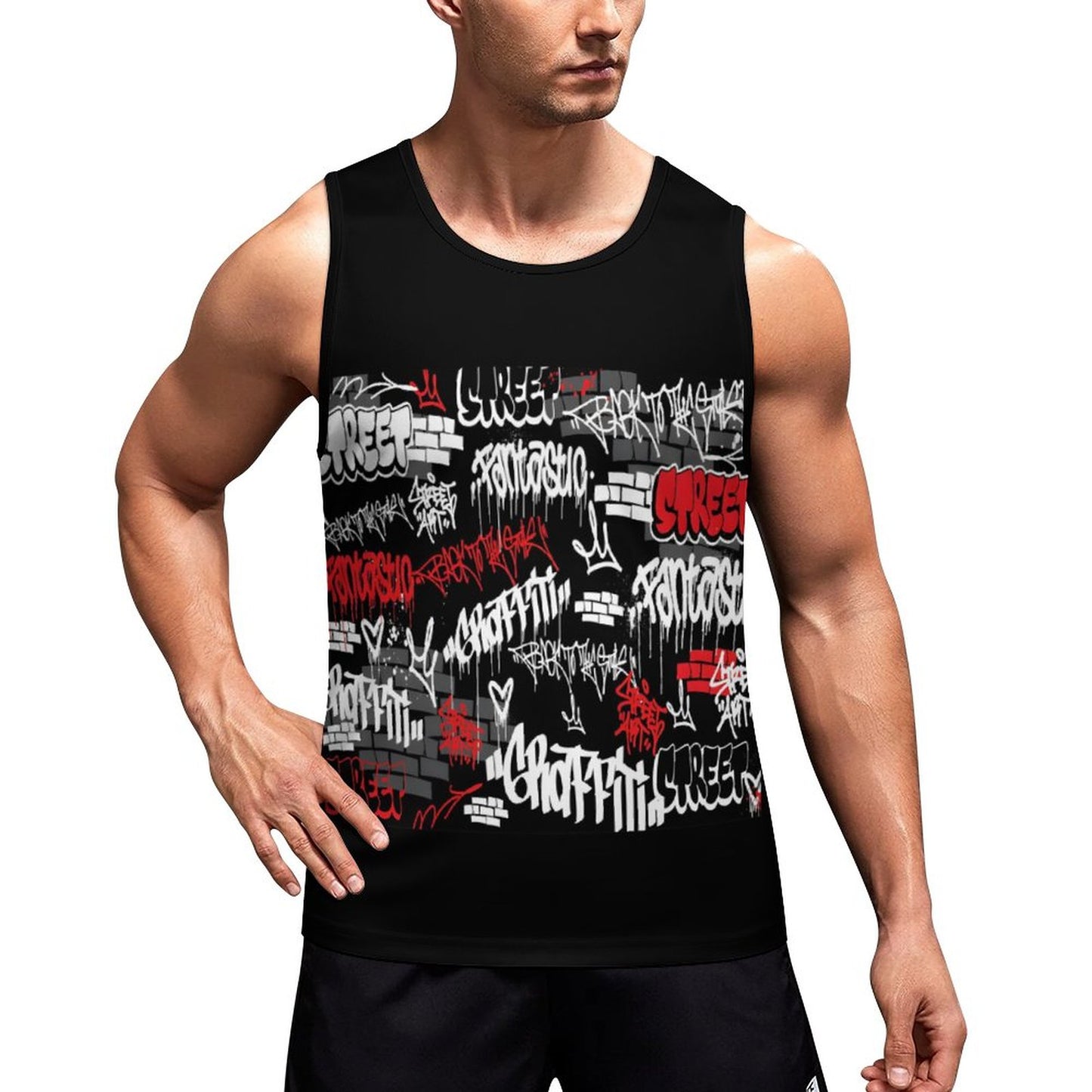 Men's Printed Vest BK (All-Over Printing)
