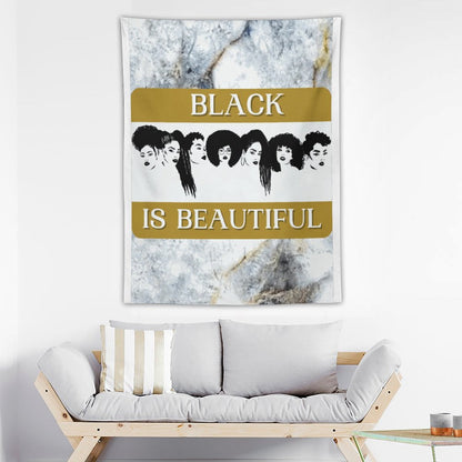 Wall Art with Vertical Tapestry