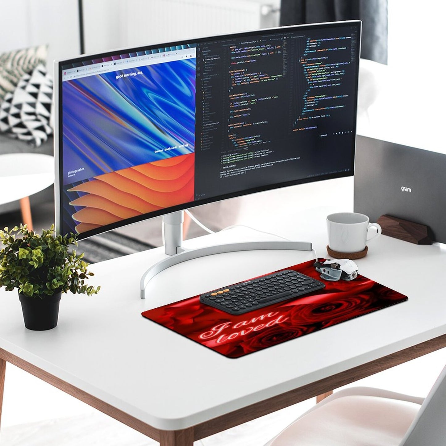 Large Desk Pad Protector with Stitched Edges-12x24 in/ 30x60cm
