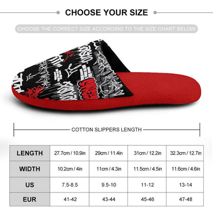 Flannel Men's Cotton Slippers