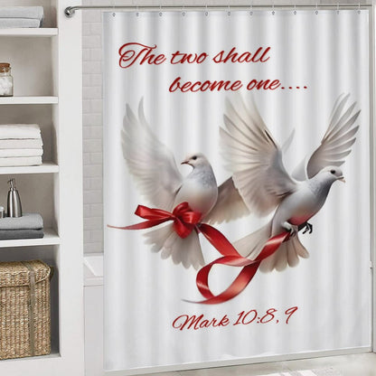 Shower Curtain Set with 3 Rugs