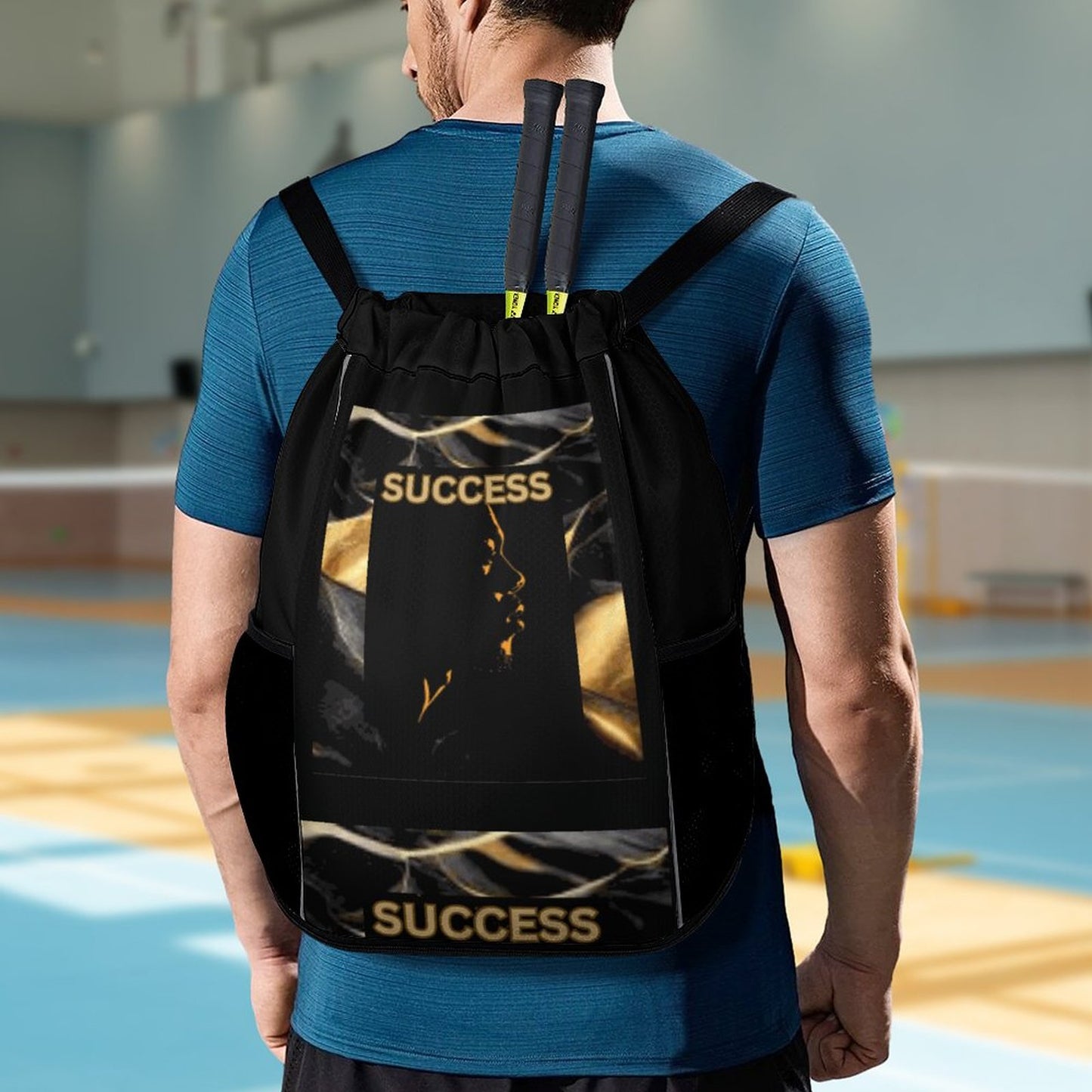 Waffle Cloth Drawstring Bag