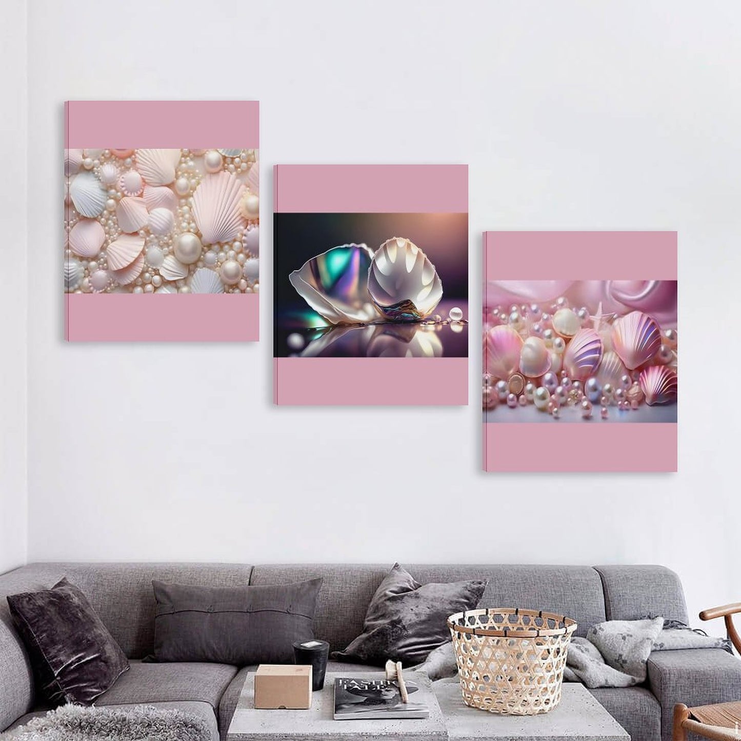 Vertical Multicolor Framed Wall Art-4:5 Aspect Ratio-SEASHELLS
