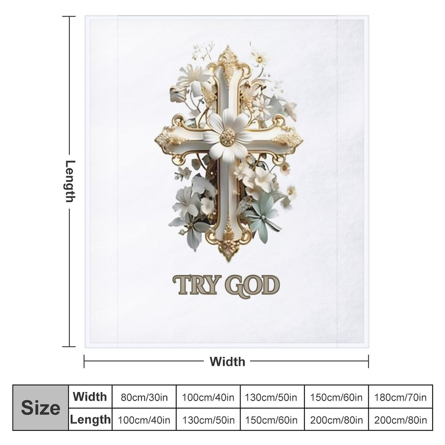 280gsm Flannel Blanket-70"x80" (Dual-sided Printing)-TRY GOD