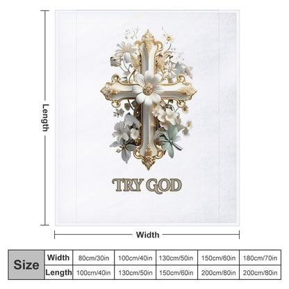 280gsm Flannel Blanket-70"x80" (Dual-sided Printing)-TRY GOD