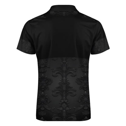 Men's Short Sleeve POLO Shirt with Zipper B470 (All-Over Printing)