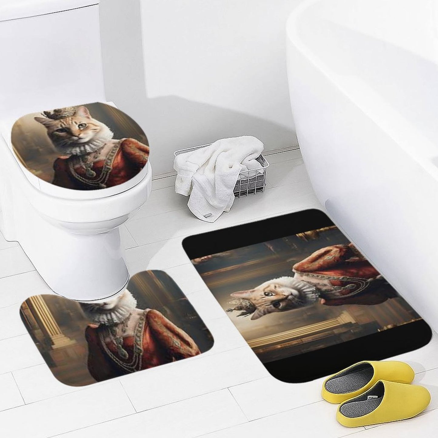 Coral Velvet Restroom Rug Set of 3-19.7"x31.5"/50x80cm