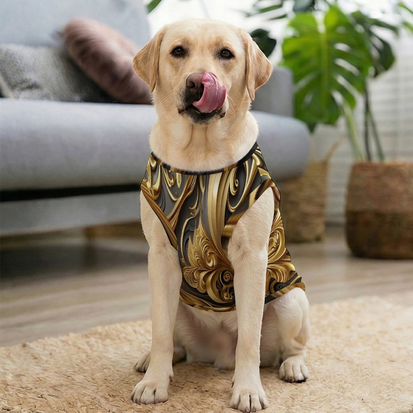 Plus Size Ice Silk Pet Tank Top(All-Over Printing)