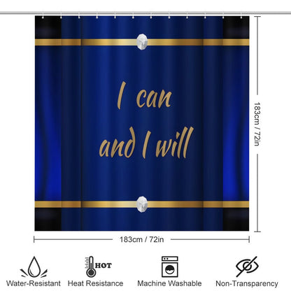 Shower Curtain Set with 3 Rugs