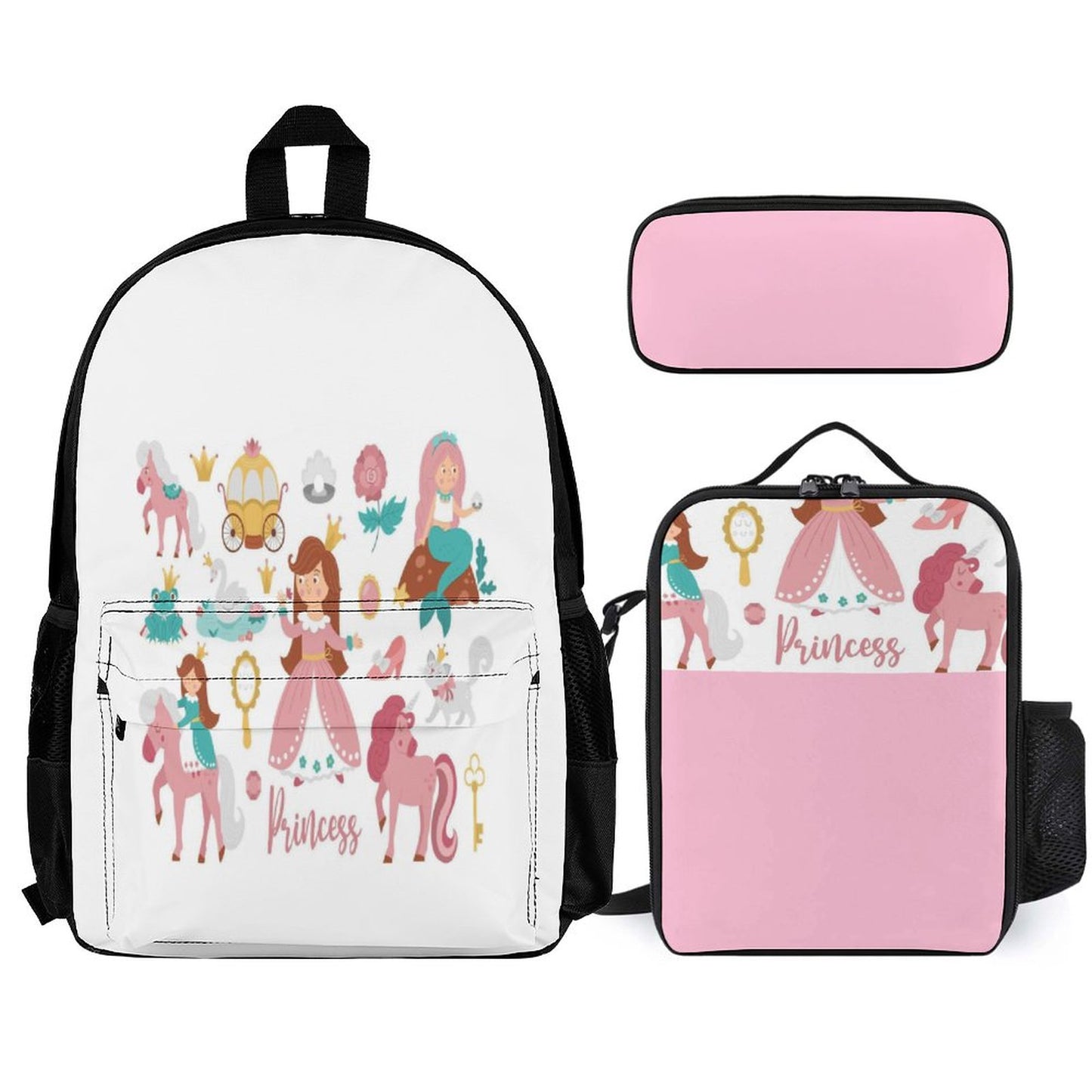 Set of 3 Bags (Shoulder Bag Lunch Bag & Pencil Pouch)