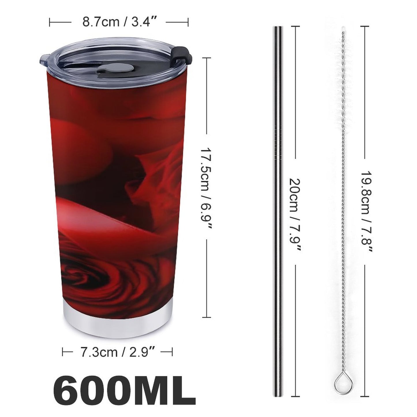 Car Travel Mug Set with Cleaning Kit (590ml/20oz)