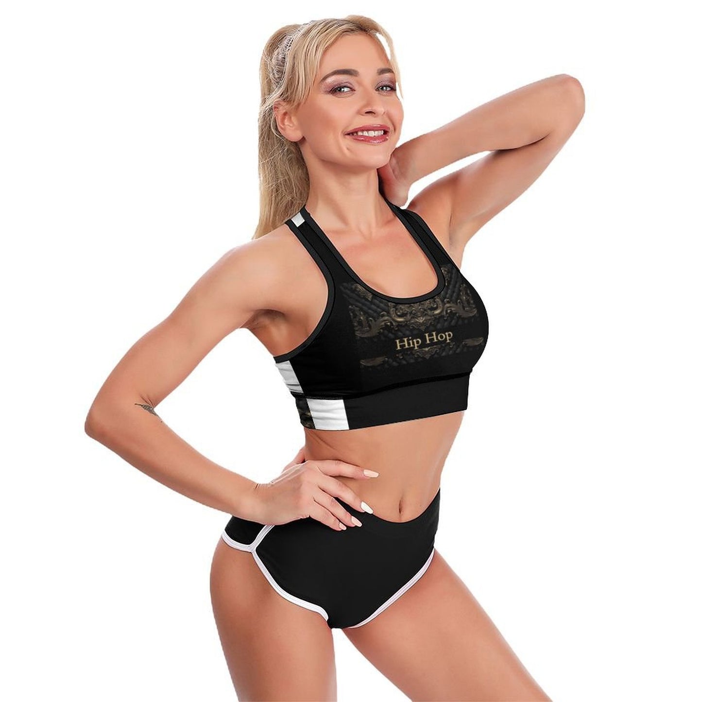 Custom Printed Patterned Yoga Sports Bra xG005KN07
