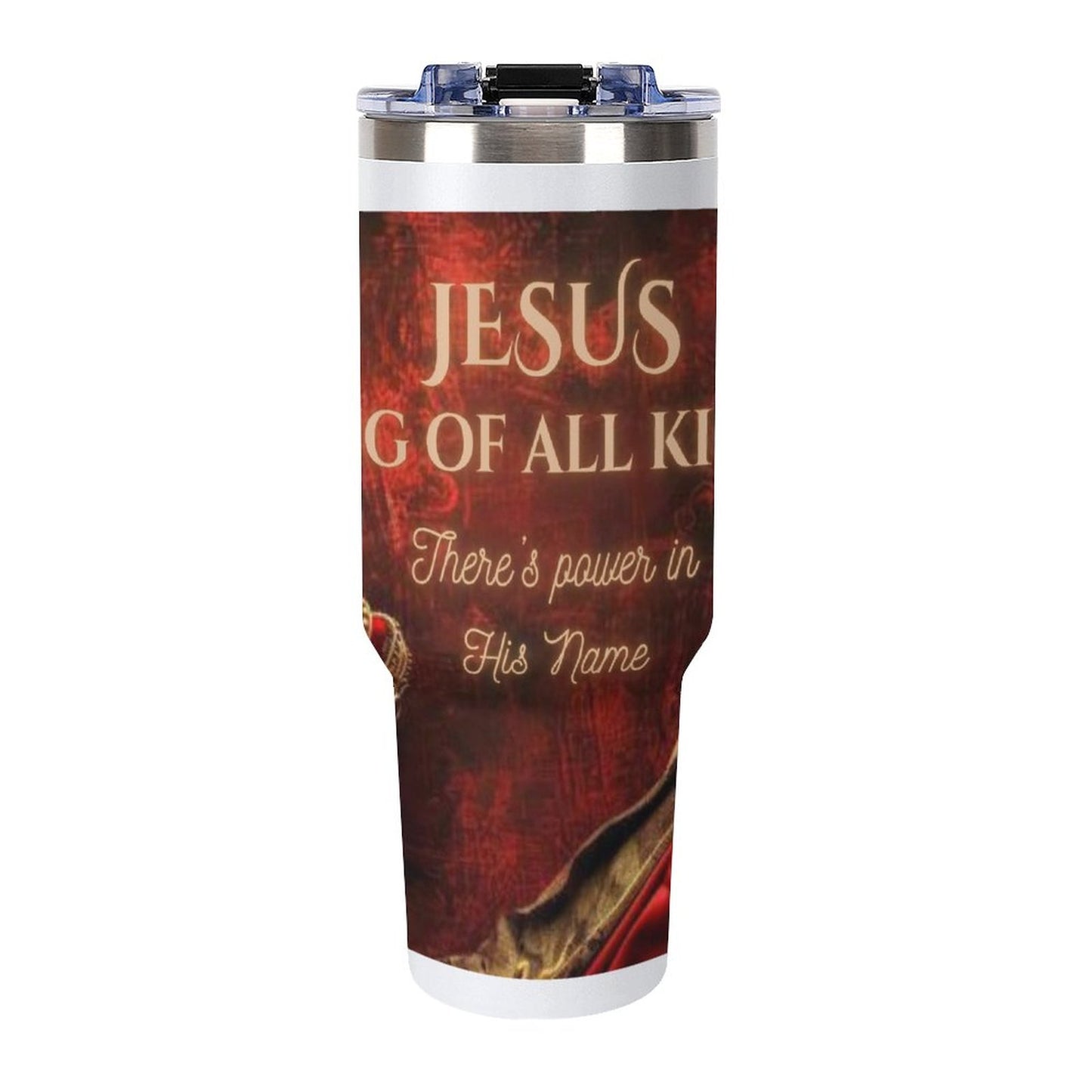 40oz Insulated Tumbler with Handle and Straw