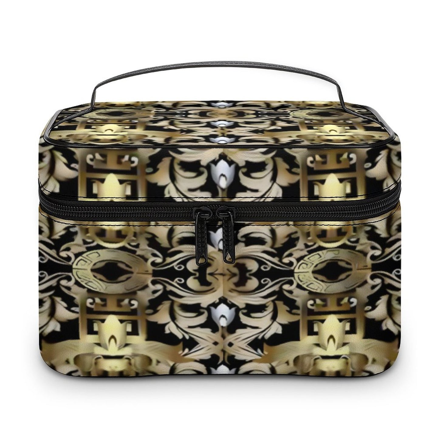 Make-up bag with Lychee pattern PU material