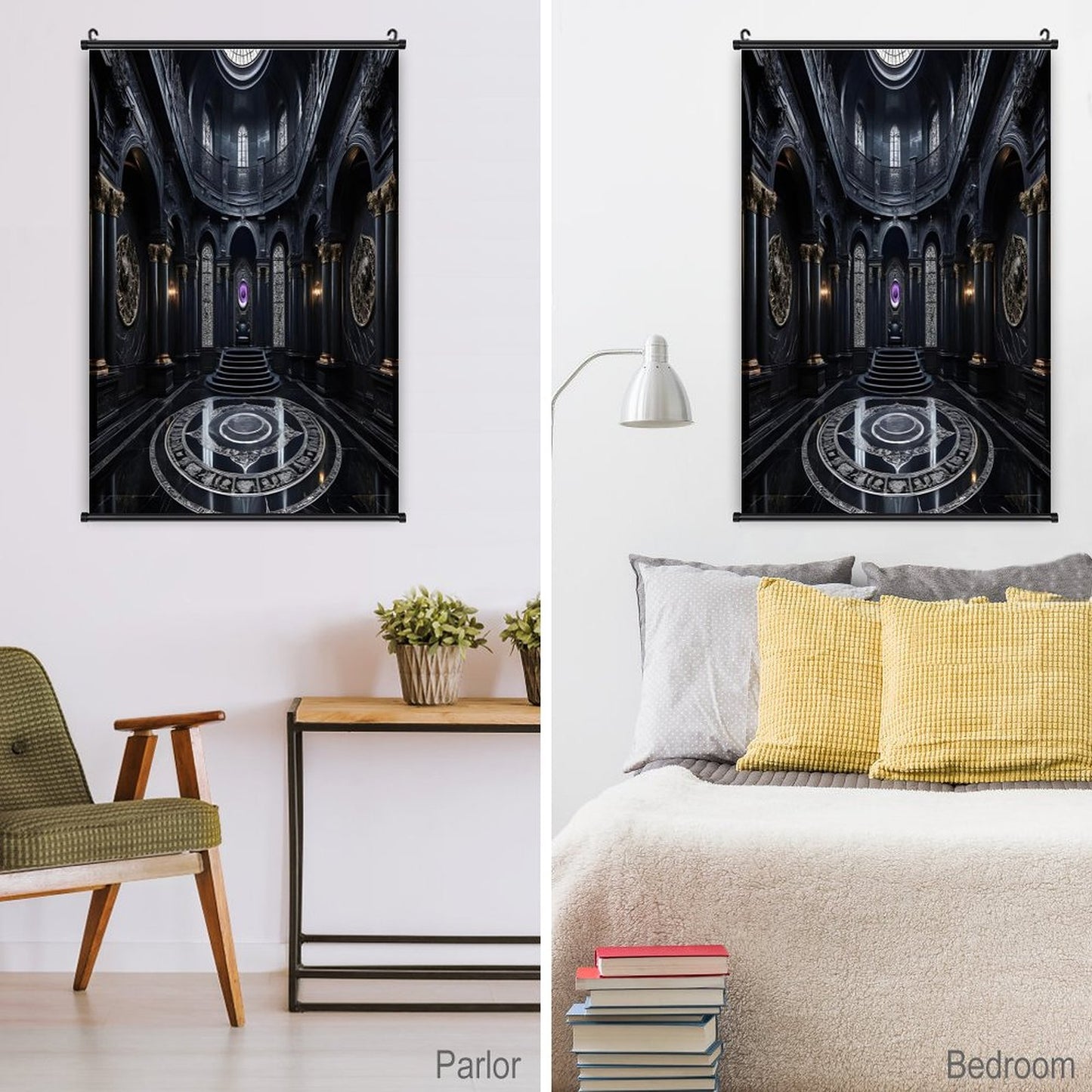 Canvas Hanging Poster with Scrolls-16"x24"/ 40x60cm