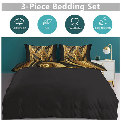 3-Piece Bedding Set-102"x90"/ 259x229cm (Dual-sided Printing)