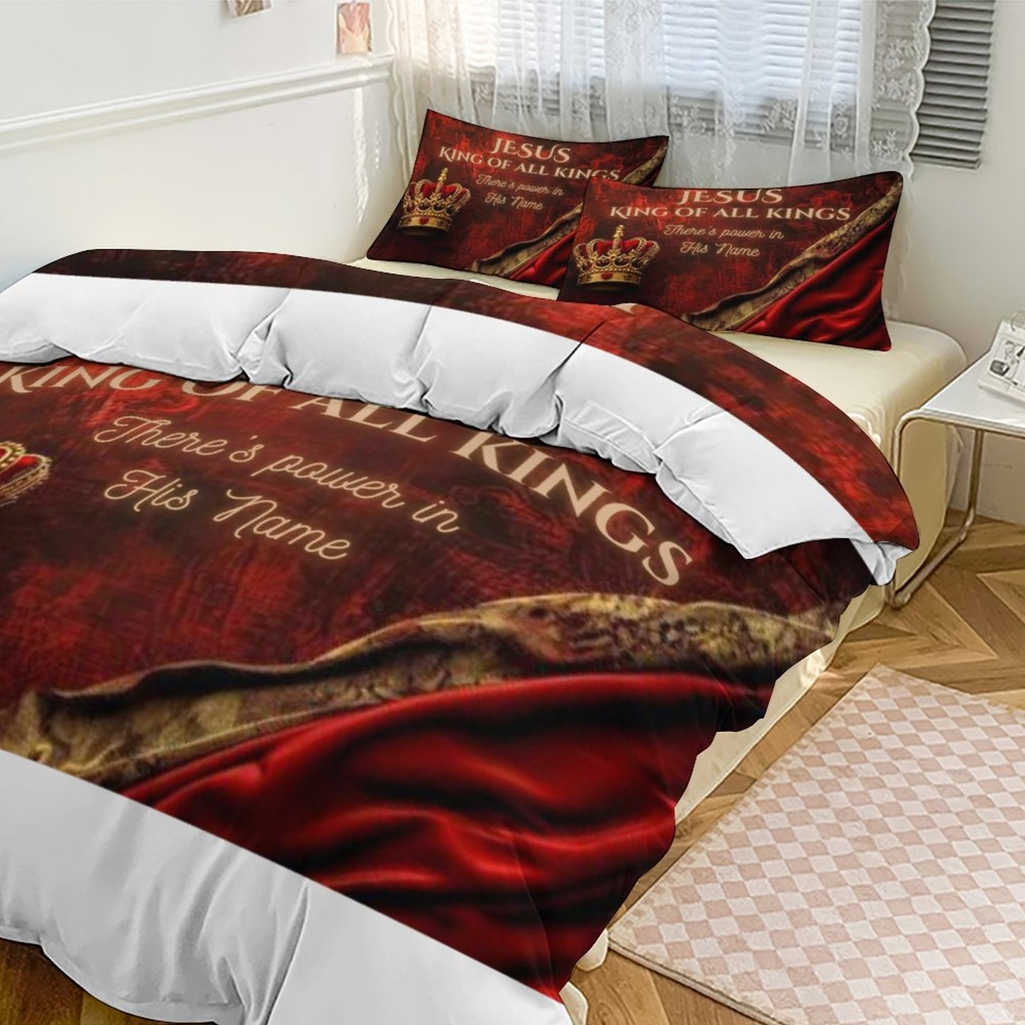 3-Piece Bedding Set-90"x90"/ 229x229cm (Dual-sided Printing)