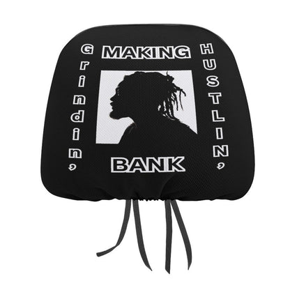 Custom Car Headrest Covers-MAKING BANK