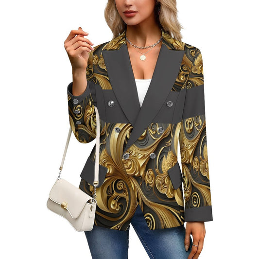 170gsm Women's Casual Blazer(All-Over Printing)