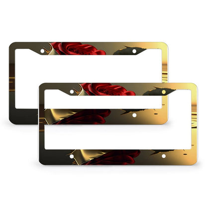 License Plate Frames with 4 Round Holes (1 Pair)