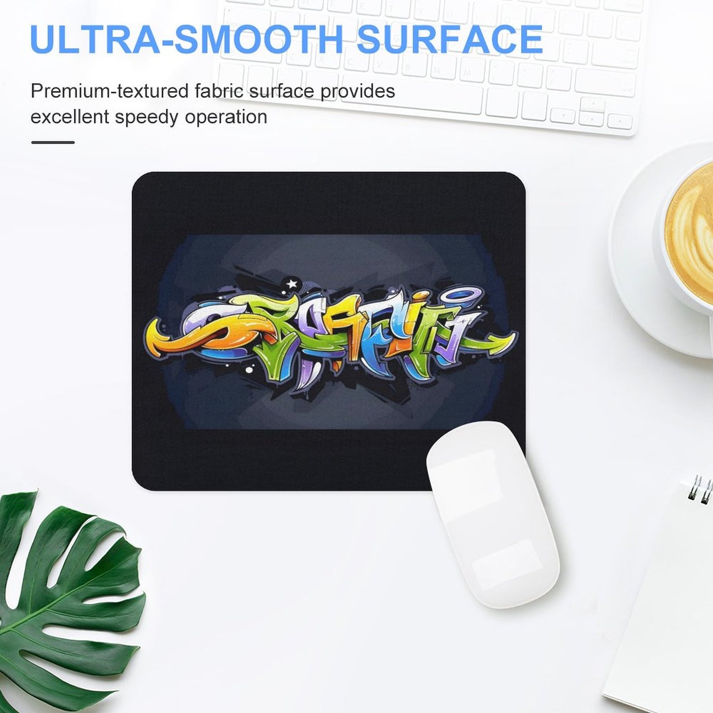 COLORFUL GRAFFITI Square Mouse Pad