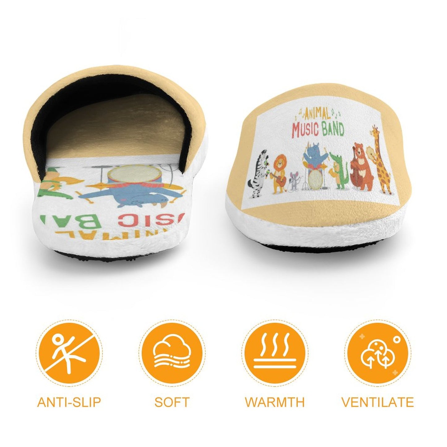 Flannel Children's Cotton Slippers (All-Over Printing)