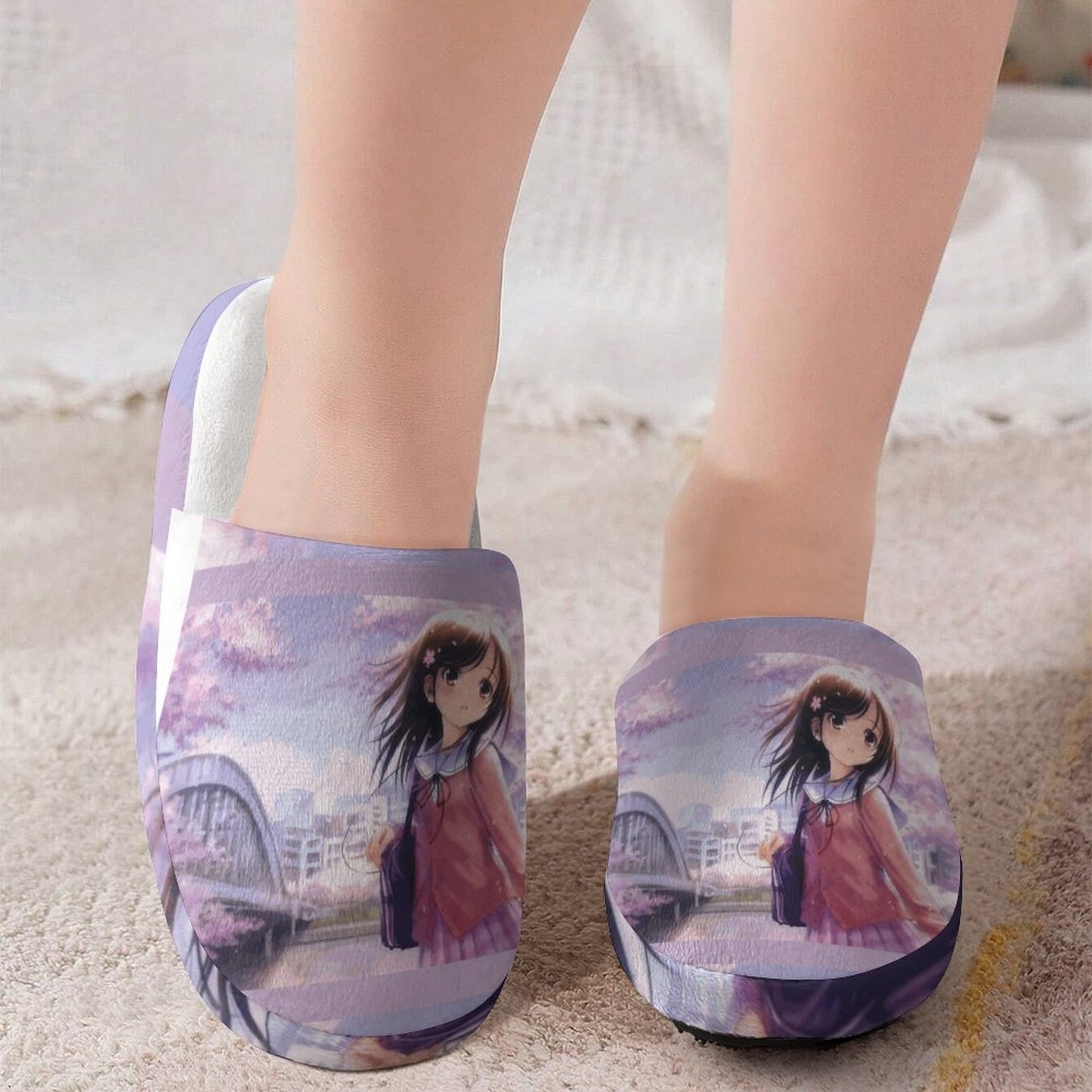 Flannel Children's Cotton Slippers (All-Over Printing)