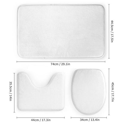 Shower Curtain Set with 3 Rugs