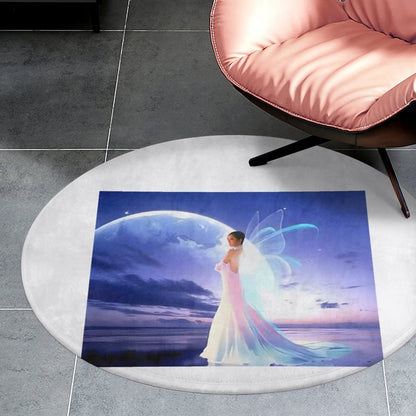 Round Coral Velvet Warm Floor Mat