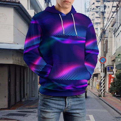 MULTICOLOR Men's Cool Hoodie with Double-layer Cap-SMALL-6XL