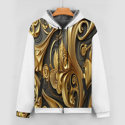 230gsm Full Zip up Hoodie with Plush Lining WZIP (All-Over Printing)
