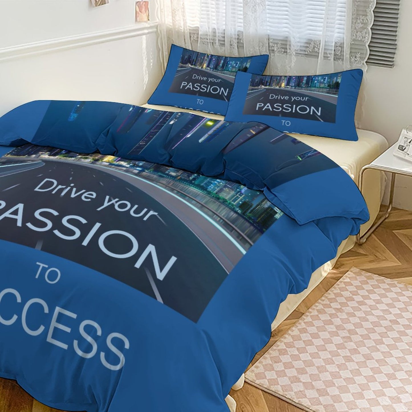 3-Piece Bedding Set-90"x90"/ 229x229cm (Dual-sided Printing)
