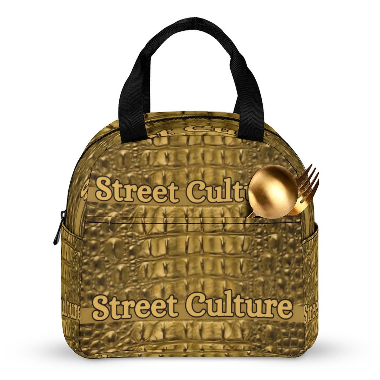 STREET CULTURE Alligator Large Insulated Lunch Tote Bag for Adults (waterproof/leakproof)