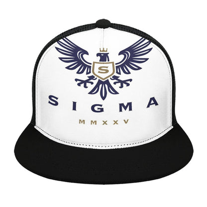 Flat Brim Trucker Hat with Fashion Frontier