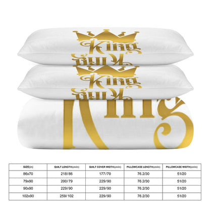 3-Piece Bedding Set-90"x90"/ 229x229cm (Dual-sided Printing)