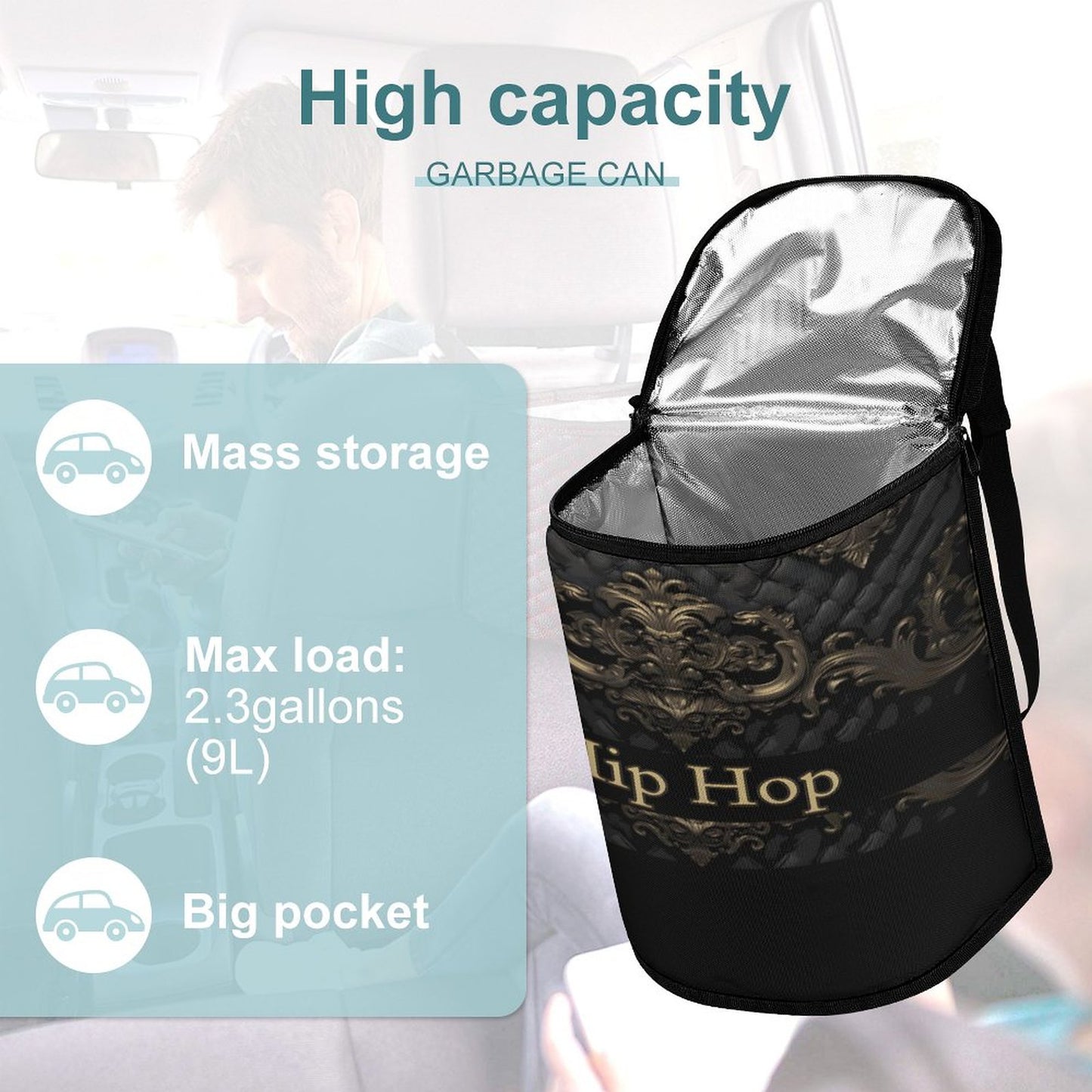 Collapsible Car Trash Bin