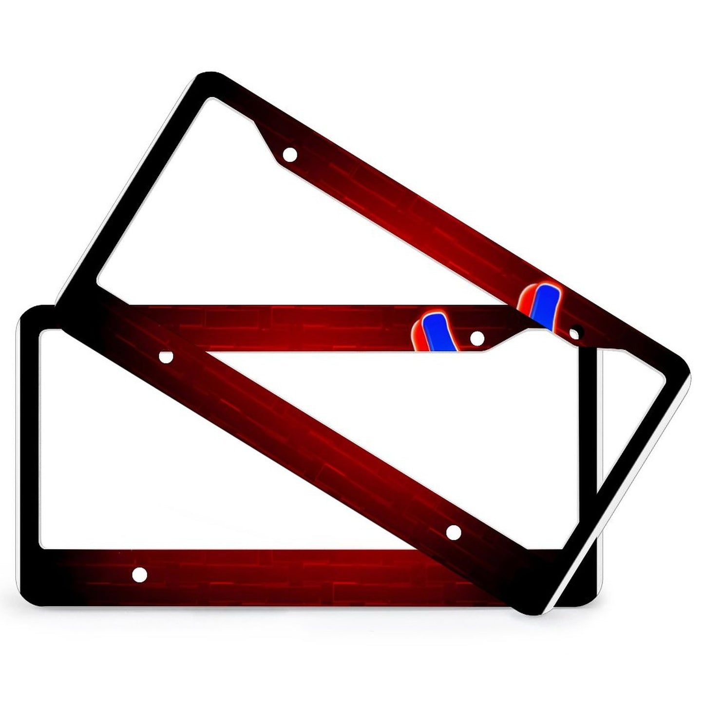 License Plate Frames with 4 Round Holes (1 Pair)