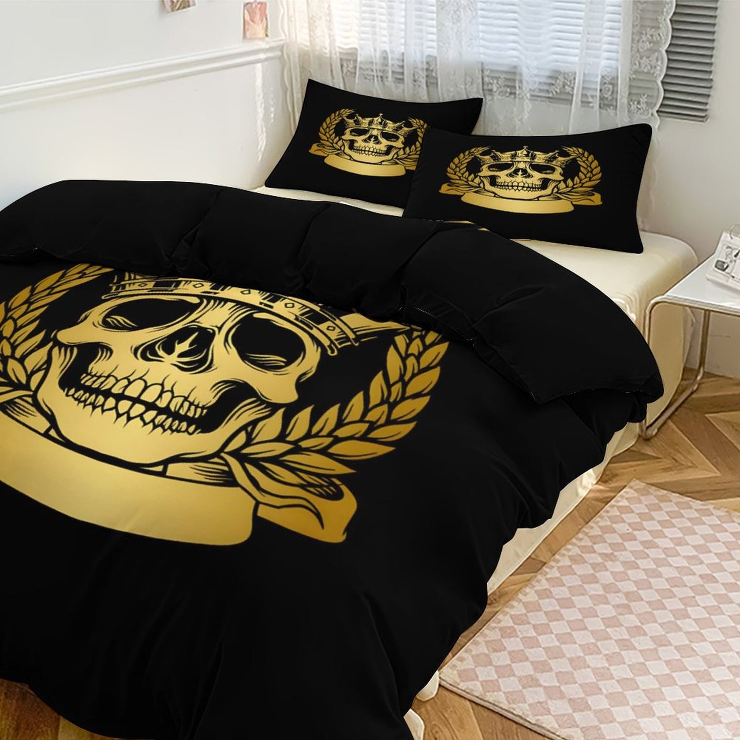 3-Piece Bedding Set-90"x90"/ 229x229cm (Dual-sided Printing)
