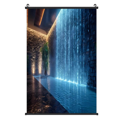 WALL WATERFALL Canvas Hanging Poster with Scrolls-16"x24"/ 40x60cm