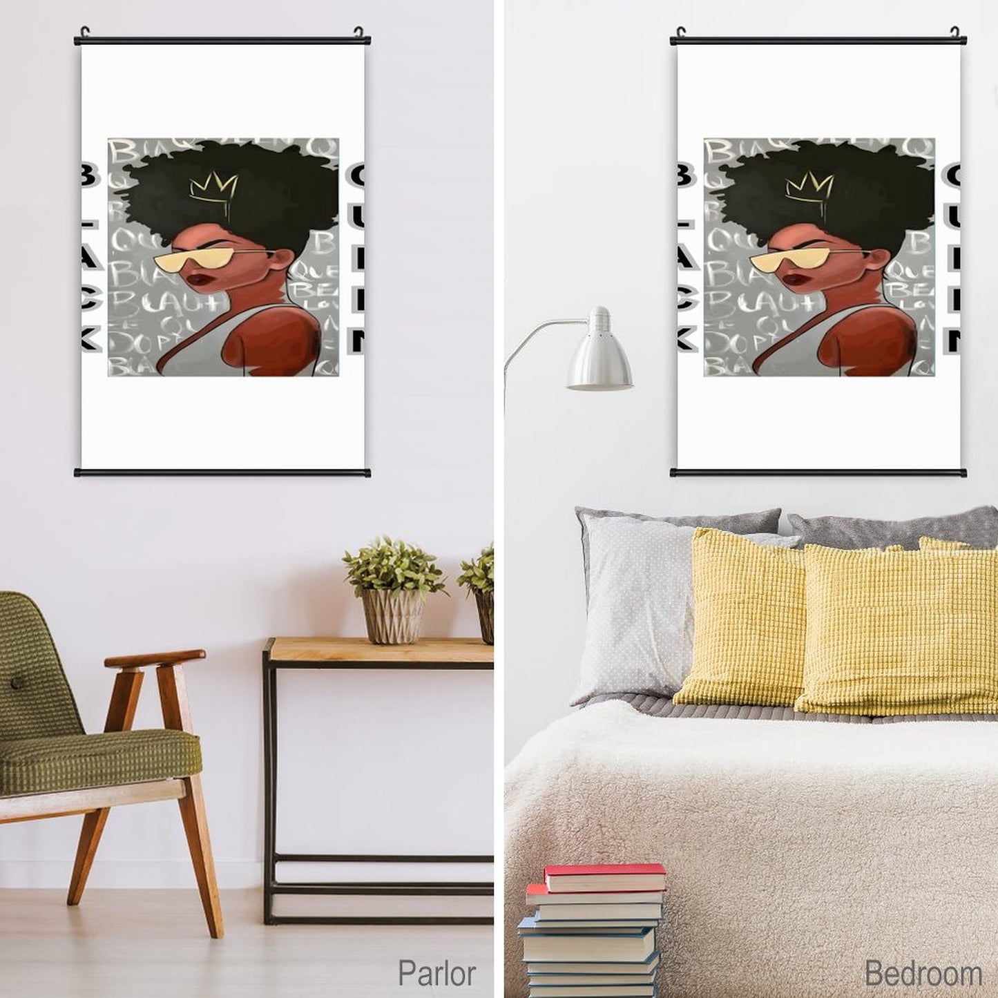 Canvas Hanging Poster with Scrolls-16"x24"/ 40x60cm