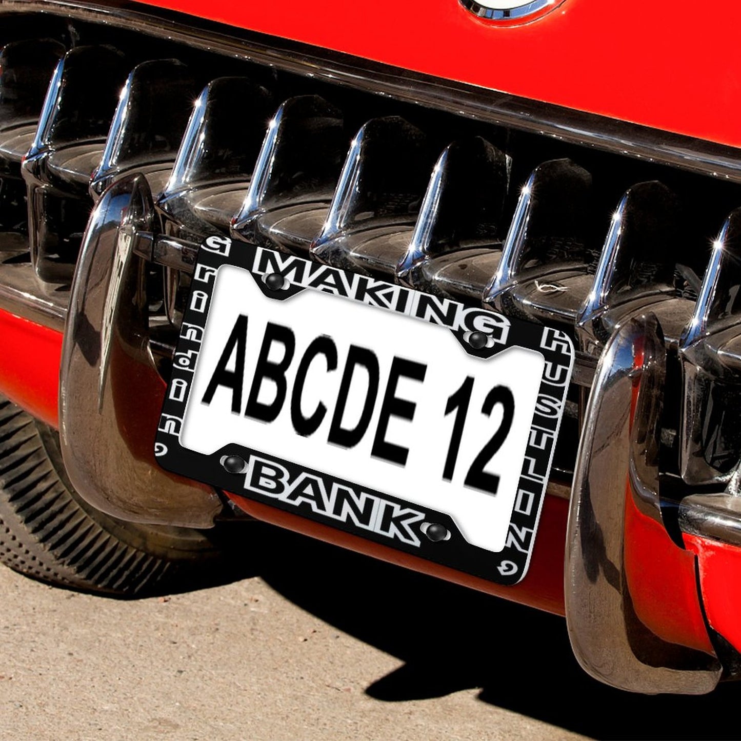 License Plate Frame with 4 Flat Holes(1 Pair)