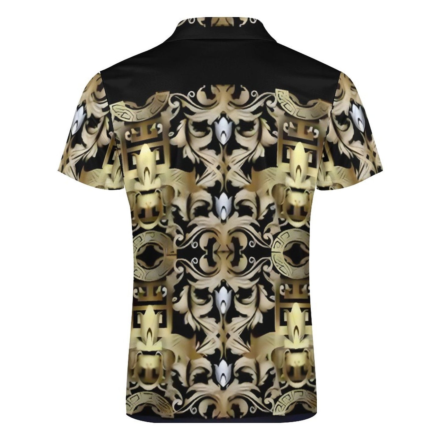 Men's Short Sleeve POLO Shirt with Zipper B470 (All-Over Printing)