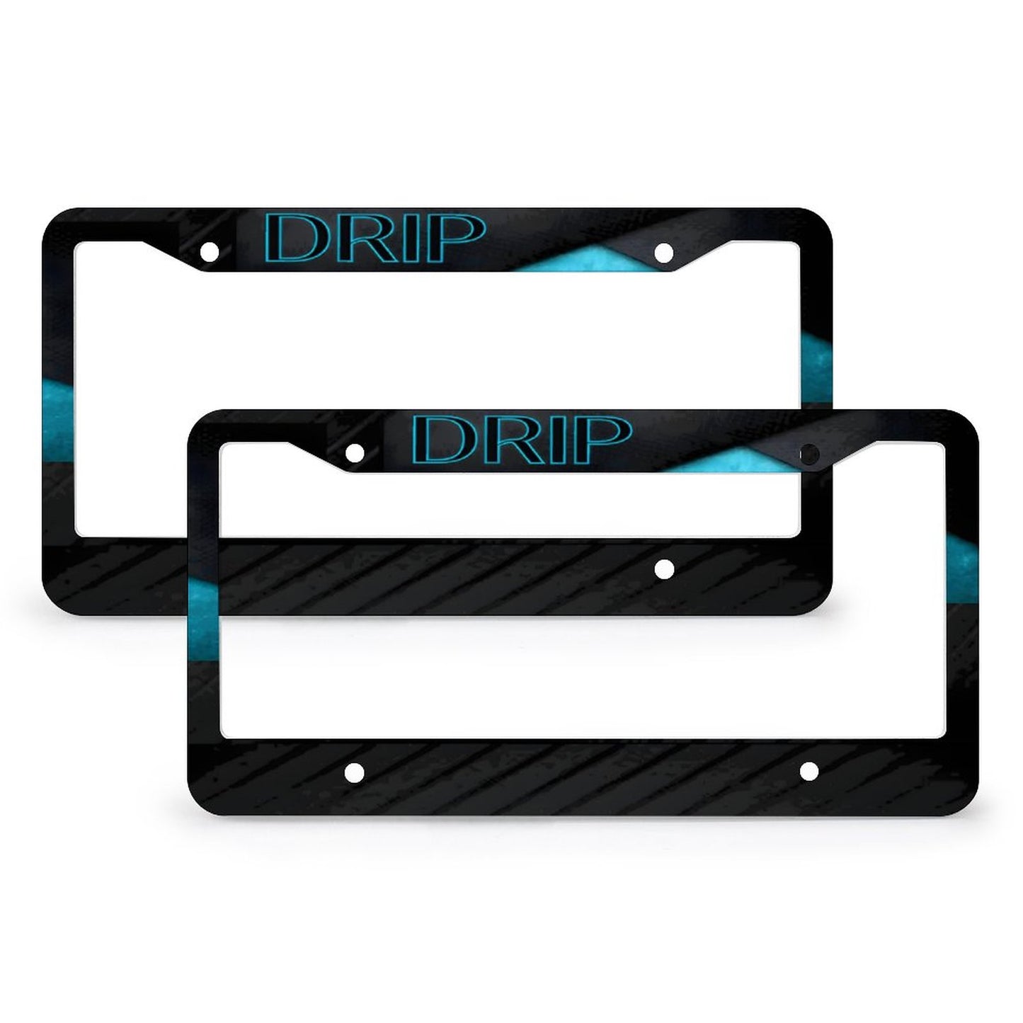 License Plate Frames with 4 Round Holes (1 Pair)