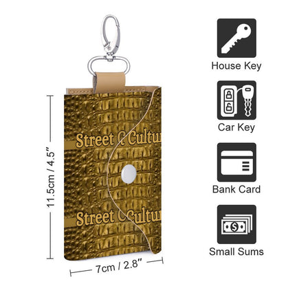 STREET CULTURE Alligator Leather Key Holder Pouch
