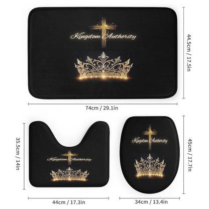 Shower Curtain Set with 3 Rugs