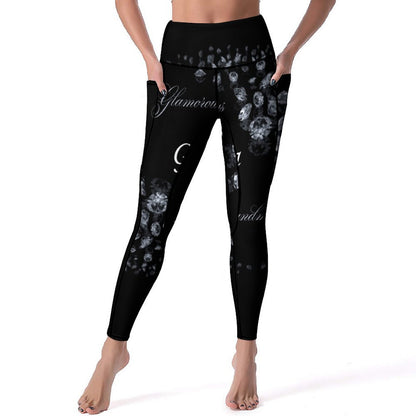 Custom Printed Yoga Pants with 2 Pockets CE003 (All-Over Printing)