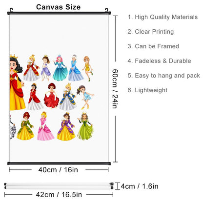 Canvas Hanging Poster with Scrolls-16"x24"/ 40x60cm
