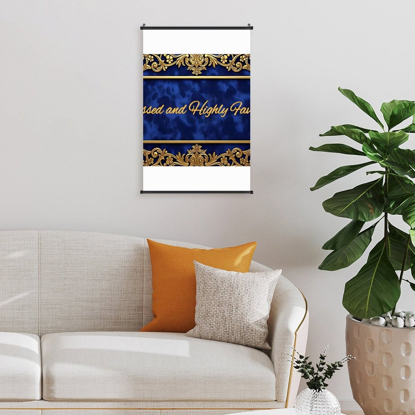 Canvas Hanging Poster with Scrolls-16"x24"/ 40x60cm