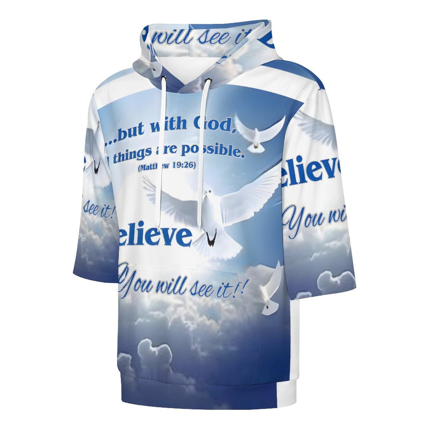 280gsm Half Sleeve Hoodie(All-Over Printing)